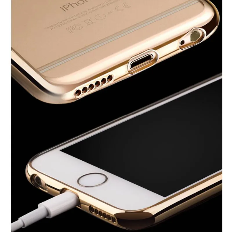 iphone 7 silicone case Fashion Rose gold Luxury Plating Case For iPhone X XS MAX XR Soft Clear TPU Cover For iPhone 12 6 7 8 plus ip 11 Pro MAX Coque iphone 7 waterproof case