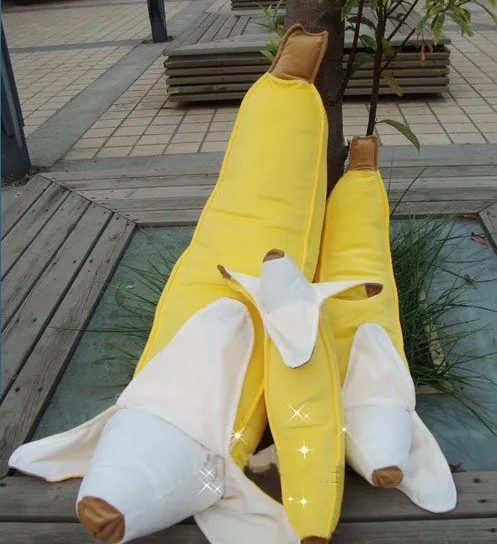 

Freeshipping banana plush toy cute fruit soft pillow 100cm size factory supply