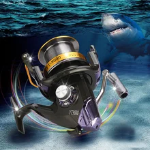 Морская рыбалка wheel13 оси 9000 Тип полностью Металлическая шпуля большой далеко литая круглая Рыболовная катушка с круглым морской лещ рыболовного колеса