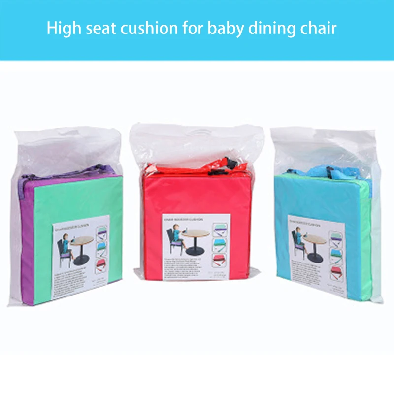 Детский обеденный стул Подушка высокий стул коврики увеличенная Детская высота обеденный стул мягкая подушка складной детский ремень