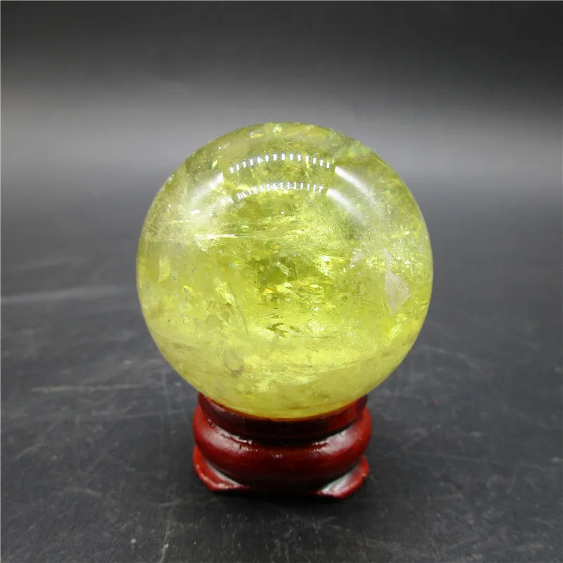 

80g Natural Stones Clear Citrine Ball Mineral Specimen Yellow Crystal Rock Gemstone Decoration Health Collection Healing Energy