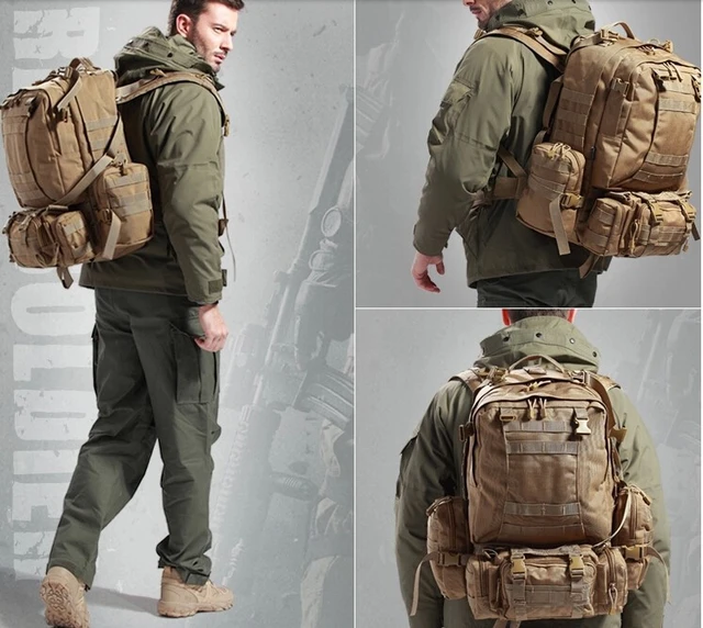 Mochila táctica, paquete de asalto, mochila táctica militar del ejército,  mochila de aumento y actualización, bolsa deportiva táctica multifuncional