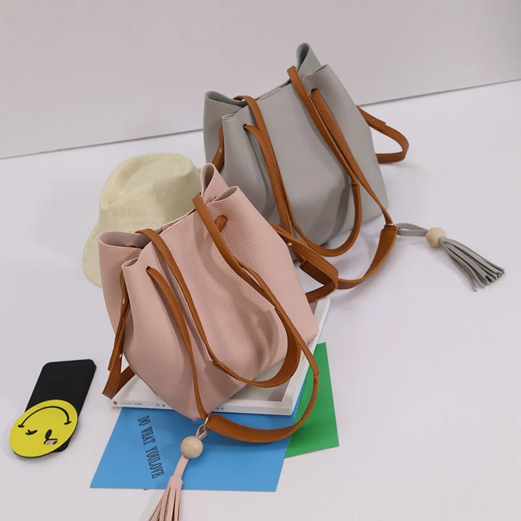 Женские кожаные сумки, женские сумочки с кисточками, сумка на плечо, сумка-тоут, сумка-мессенджер, сумки через плечо, сумка-мешок, Torebki Damskie#15