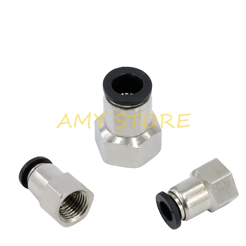 PCF 4 6 8 10 12MM Pneumatic Air Hose Pipe Push In Quick Jointer Connector to M5 1/8'' 1/4'' 3/8'' 1/2'' Female BSPP