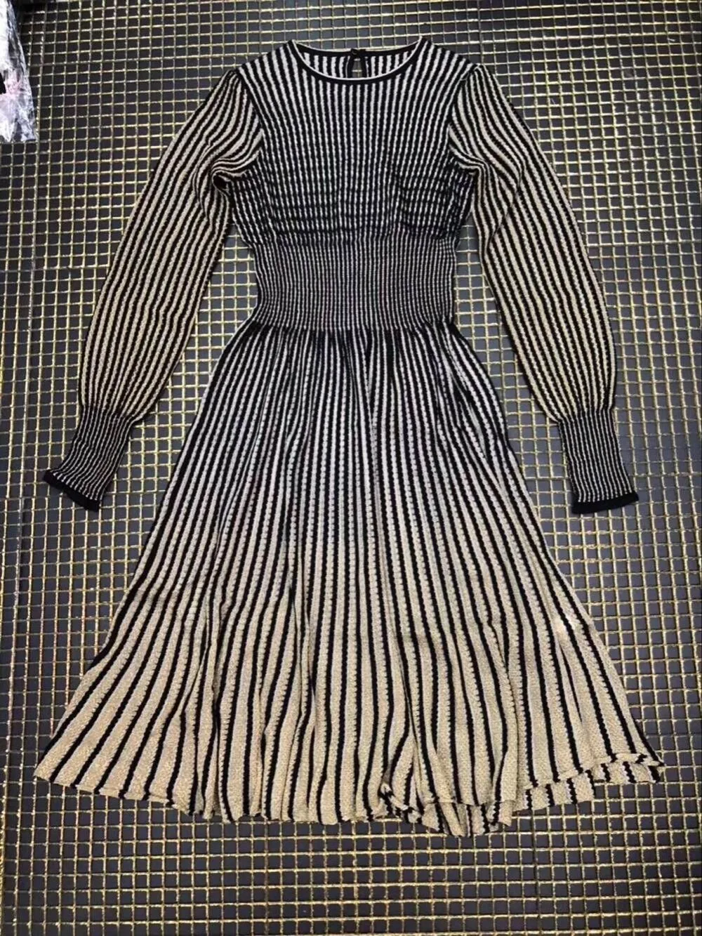 Qualité Partie A Élégante Style ligne Dames Robe À Haute Soirée Mode Manches Parti Lanterne Longues Automne De dxCZOqw