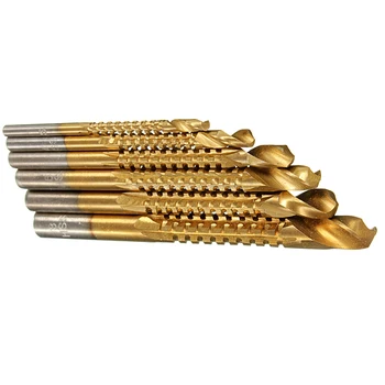 

6Pcs 3-8mm Titanium Coated High Speed Steel Drill Bit Electric Drill Hemp Flowers High Hardness Resistance