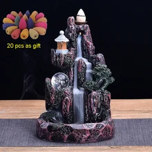 Backflow Incense Burner LED Glowing Ball And 20Pcs