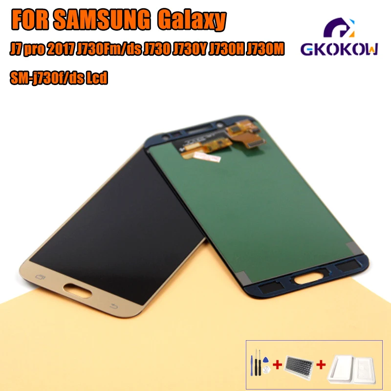 

For Samsung Galaxy J7 Pro 2017 LCD J730 J730F LCD Display + Touch Screen Digitizer Assembly Replacement Can Adjust Brightness