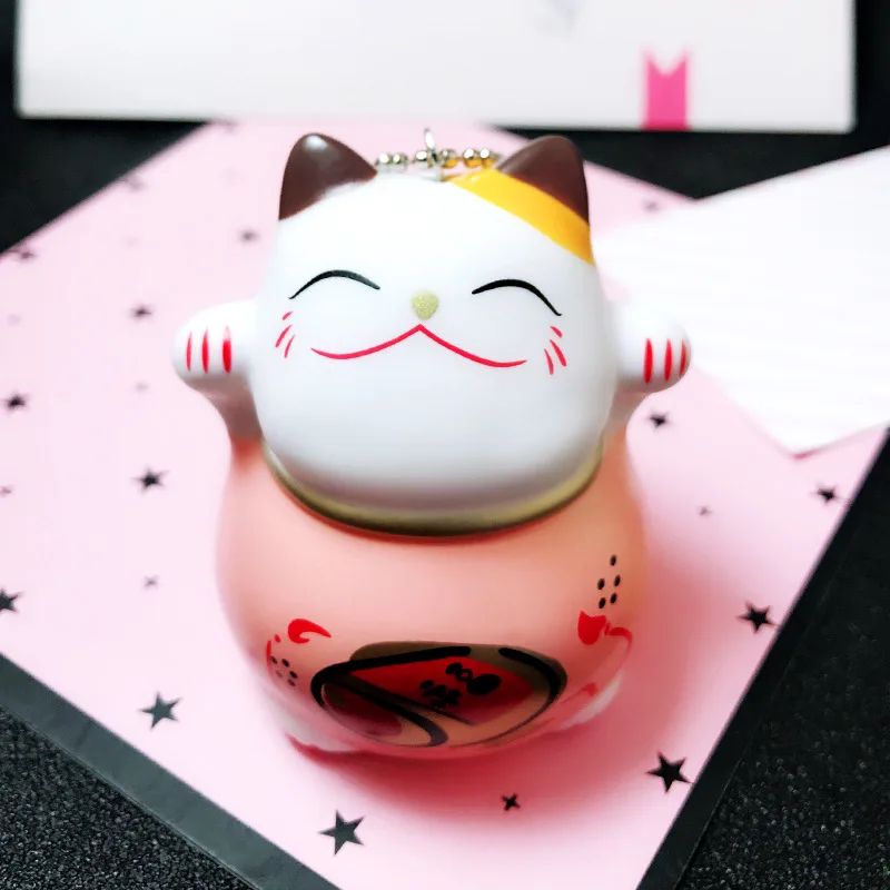 Cute Fortune Cat Figures Toys Keychain Anime Cartoon Lucky Cats Neko Figuras Dolls Key Bag Pendant (7)