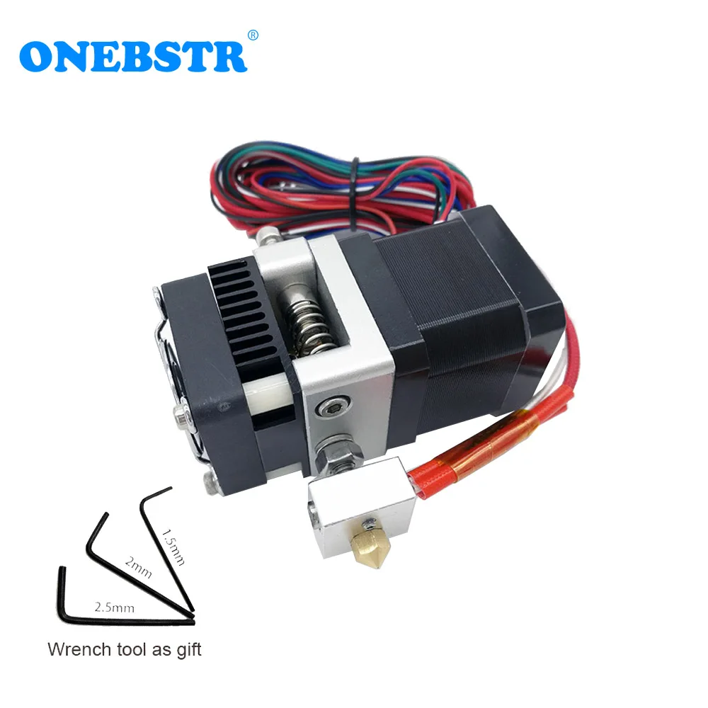 

MK8 Extruder Kit Makerbot Prusa i3 Printhead Full Metal Extrusion Head Single Exturder General Wrench Tool As Gift