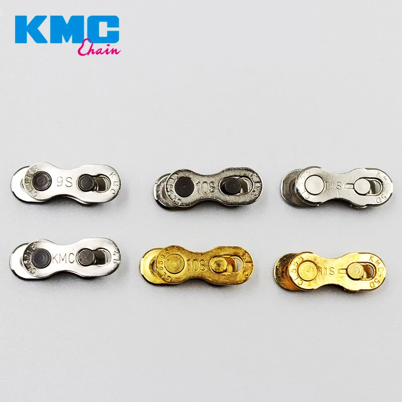 

KMC Original Road MTB Bicycle Chain Missing Link 6/7/8/9/10/11 Speed One Pair Gold Silver for Shimano Shift Kit