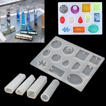 

Hot 2020 5PCS DIY Resin Casting Jewelry Pendant Molds Kit for Resin Jewelry Making Tools Cake Jelly Chocolate Baking Decoration