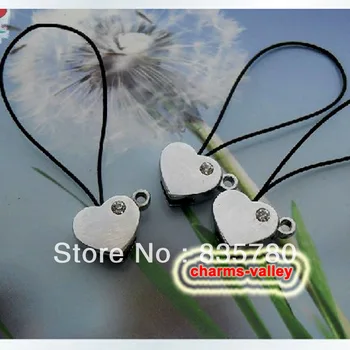 

50PCS 8MM One Rhinestone Heart DIY Accessory Fit 8MM Belts Phone Strips
