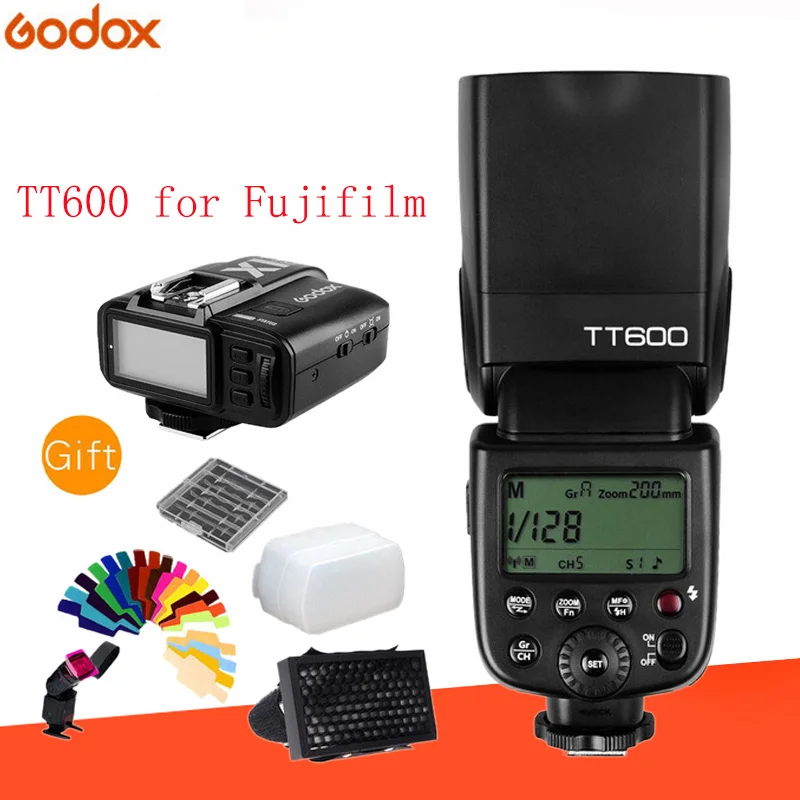 Godox TT600 2,4G Беспроводная камера Вспышка Speedlite+ x1t-передатчик беспроводной триггер вспышки для Canon Nikon Fujifilm Olympus SONY - Цвет: TT600 for Fujifilm