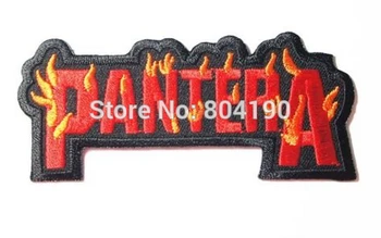 

Pantera Flame Fashion Embroidered Iron On/Sew On Patch Rock Band COSTUME PATCH EMBLEM, x'mas gift