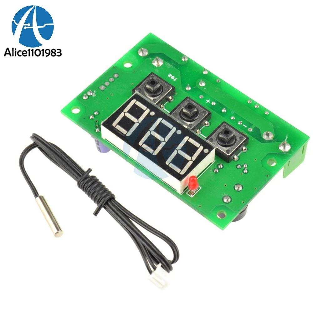 

DC 12V W1301 LED Digital Thermostat Temperature Control Thermometer Thermo Controller Switch Module Waterproof NTC Sensor