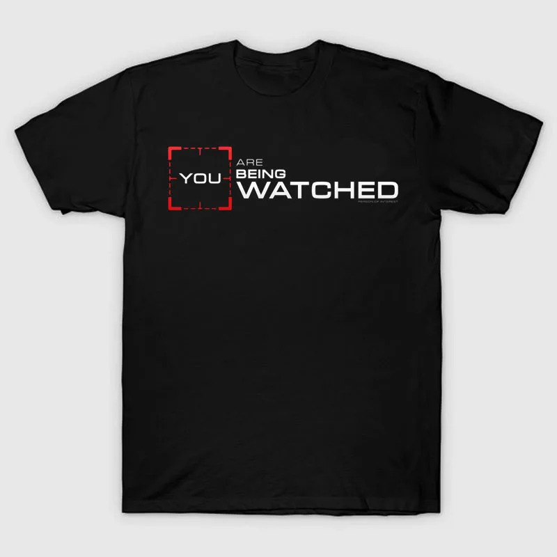 

you are being watched red box threat Person of Interes The Machine man boy o-neck cotton short-sleeve T-shirt