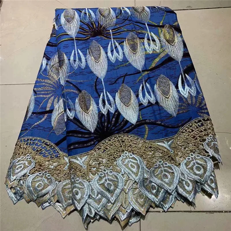 

Ankara lace fabric 2019 new design African lace Fabric/ high quality Hollandais with embroidered tulle lace !ZQ030218