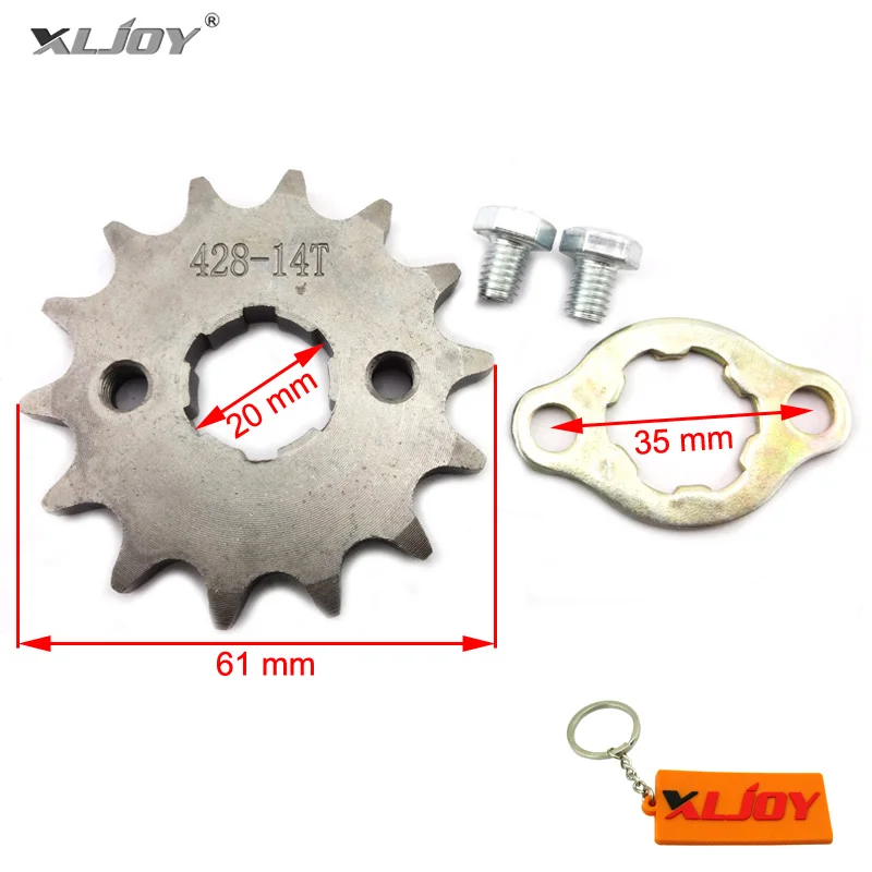 Pignon Cyclomoteur Atv Pignon Avant 420-14T 20mm Pour Dirt Bike 50cc-125cc - Pit Bike, Mini Vélo, ATV Moto Cross Adulte