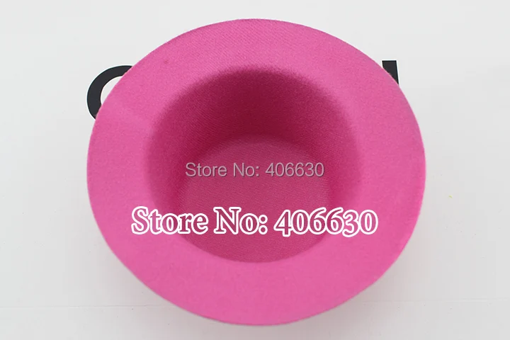 13cm Diameter 5" Plain Mini Top Hat DIY Small Top Felt Hat With Clips 50pcs/lot MFF1300F