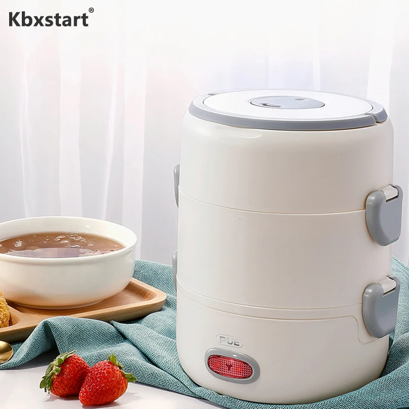 Kbxstart 2L портативный многофункциональный Ланч бокс с электрическим подогревом
