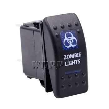 

50Pcs/Lot Marine Car RV 12V Rocker Switch Blue Lighted Rocker Switch