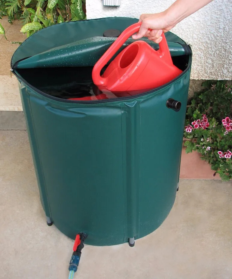 300L (D65cm X H100cm) rain water collection foldable bucket outdoor use