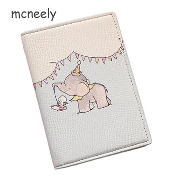 

Mcneely Elephants performing Passport Cover Cartoon Passport Holder Kids like Credit Card Holder Casual Passport Wallet Gift