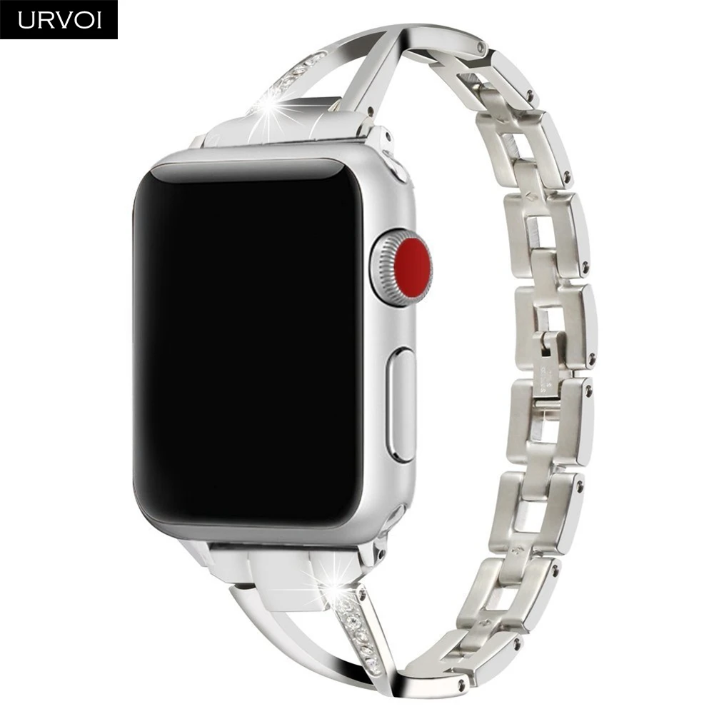 URVOI манжета для Apple Watch ремешок из нержавеющей стали iWatch женский модный браслет