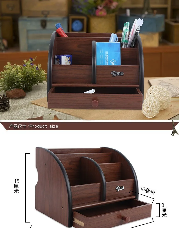 Buy Multifunctional adm multilayer wood business card holder Desktop received