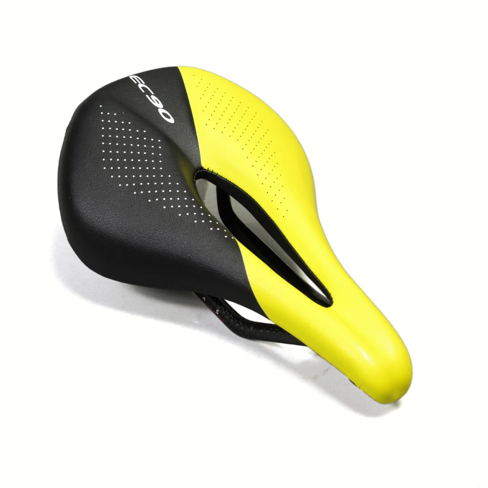 EC90 Carbon+Leather Bicycle Saddle Comfort Soft Road Mountain Bike Seat Saddles MTB Bike Cycling Saddle PU Cushions (5)