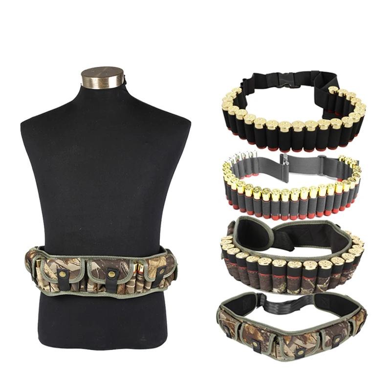 Tactical Shotgun Shell Bandolier Belt Outdoor Hunting Waistband 12GA 20