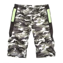 Модные мужские шорты камуфляжные повседневные шорты с эластичной резинкой на талии мужская летняя верхняя одежда до колена хип-хоп шорты мужские