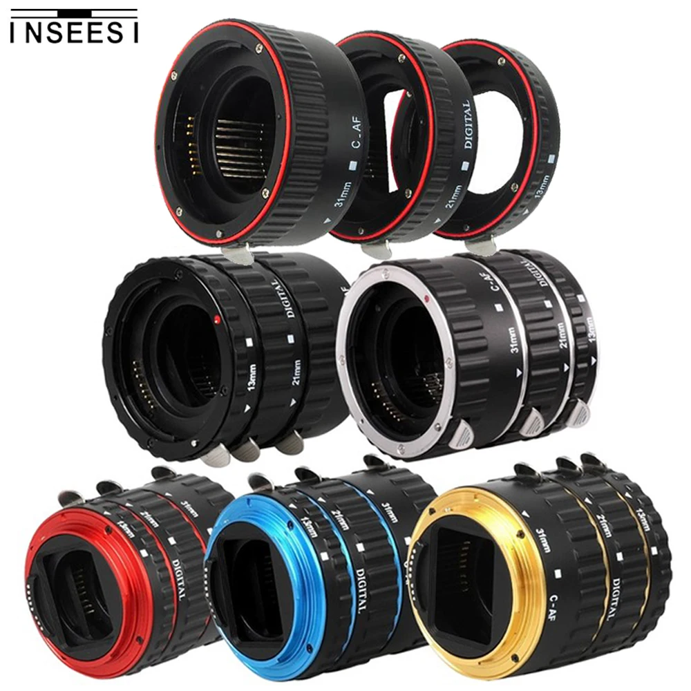 Lens Adapter Metal Mount Auto Focus AF Macro Extension Tube Ring For