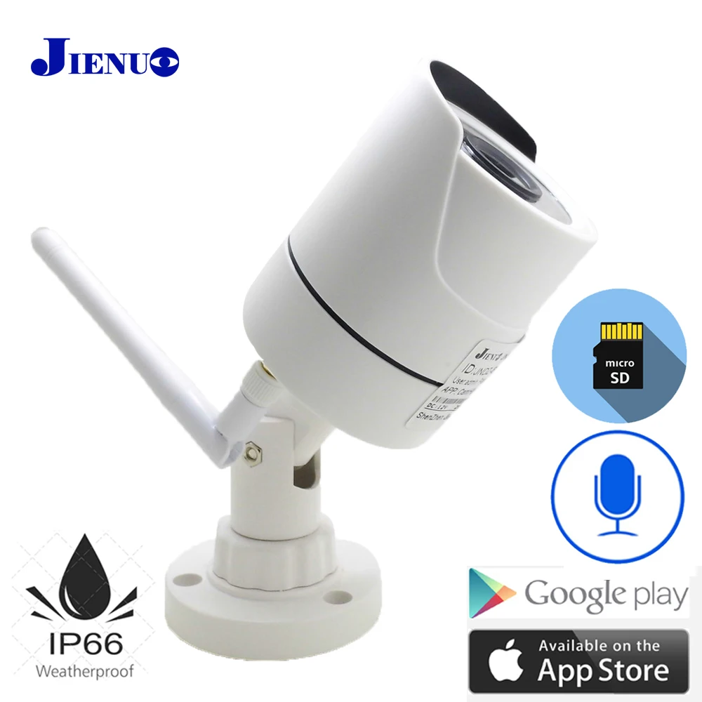 JIENUO WIFI Camera IP 1080P Audio Outdoor CCTV Security Home HD Surveillance Waterproof Wireless Infrared Home Cameras CamHi Cam