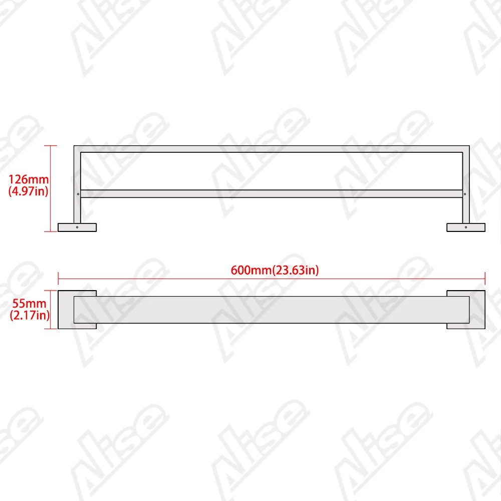Элис с выдвижной ручкой, размером 24 дюйма, сумка SUS304 Нержавеющая сталь Ванная комната двойной Полотенца бар Полотенца рельс Полотенца вешалка настенное крепление Полотенца стеллаж для выставки товаров