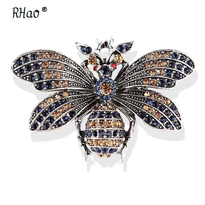 vintage Cute Bee Fly Insect Brooches Women Kids Girls Clothes Accessories Gold-color Animal Brooch Jewelry Party Gifts broche