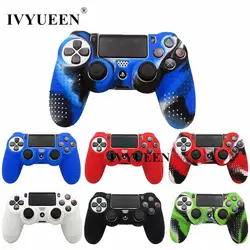 IVYUEEN высокое качество противоскользящие силиконовый чехол для Dualshock 4 Игровые приставки PS4 Pro Slim контроллер с аналоговый стик шапки