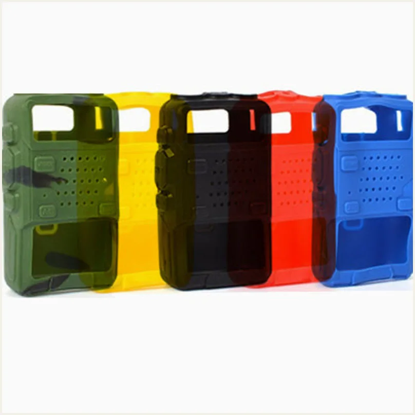 imágenes para 5 Cáscara de la Cubierta de Silicona Caso de Goma Suave de Color de Mano Portátil para Baofeng UV-5R Serie Radios de Dos Vías Walkie Talkie imágenes para 5 Cáscara de la Cubierta de Silicona Caso de Goma Suave de Color de Mano Portátil para Baofeng UV-5R Serie Radios de Dos Vías Walkie Talkie