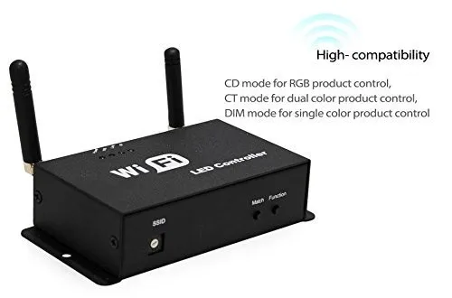 DC5-24V РФ светодиодный контроллер Wi-Fi, rgb газа контроллер для Android или IOS Системы мобильный телефон, с сенсорной панелью дистанционного