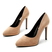 Dropshipping Women Wedding Shoes High Heels Cow Suede Leather Pumps Spring Autumn Pointed Toe Female Party Shoes Plus Size F0030 Dropshipping Women Wedding Shoes High Heels Cow Suede Leather Pumps Spring Autumn Pointed Toe Female Party Shoes Plus Size F0030
