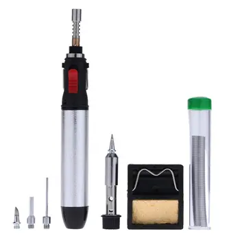 

12ml Gas Soldering Iron 7-in-1 Cordless Welding Torch Kit Repair Tools HT-1934K