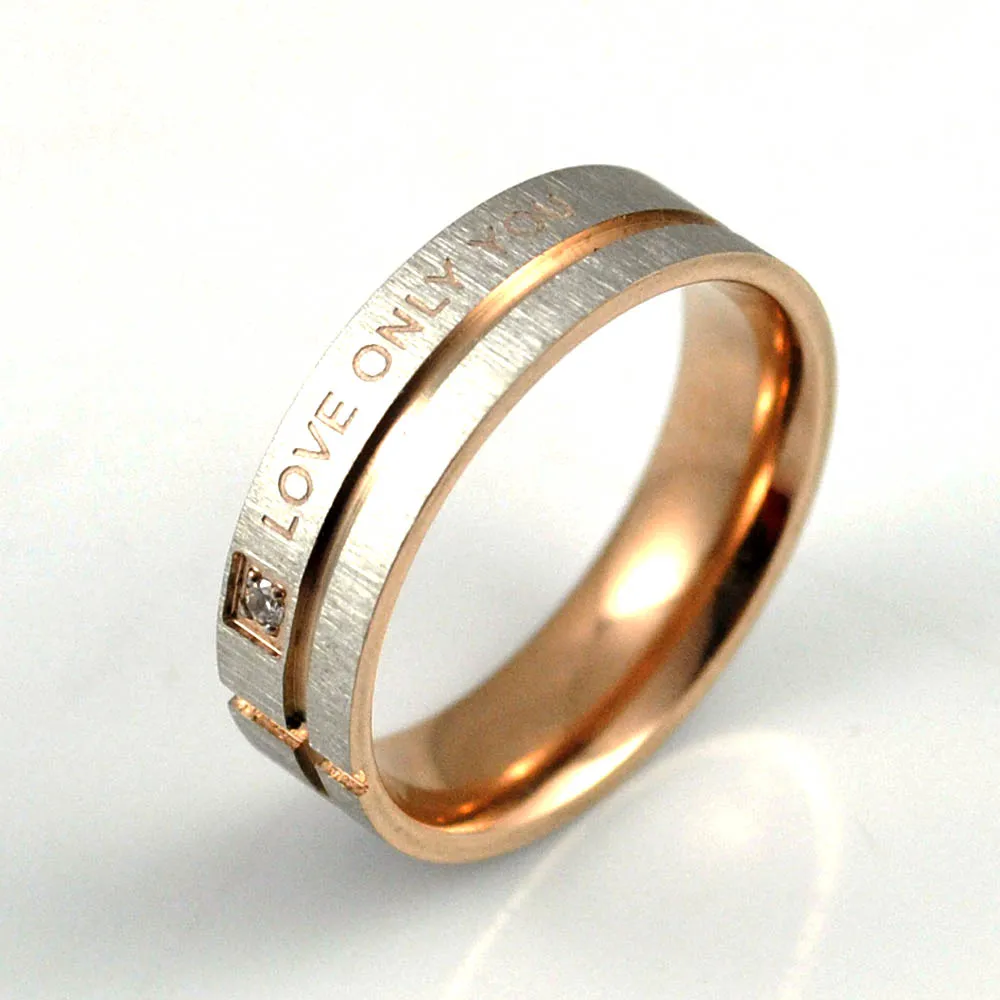 CHIMDOU "love only you" Свадебные кольца мужские ювелирные изделия, кольца из нержавеющей стали для влюбленных пар для женщин ювелирные изделия AR004