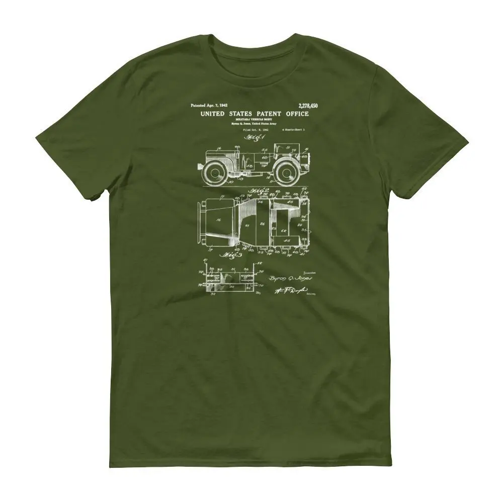 

1942 Willys Military Jeep Patent T-Shirt - Willys, Willys Jeep Shirt, Antique Car tee, Car Gift, Jeep, Jeep Patent, Army