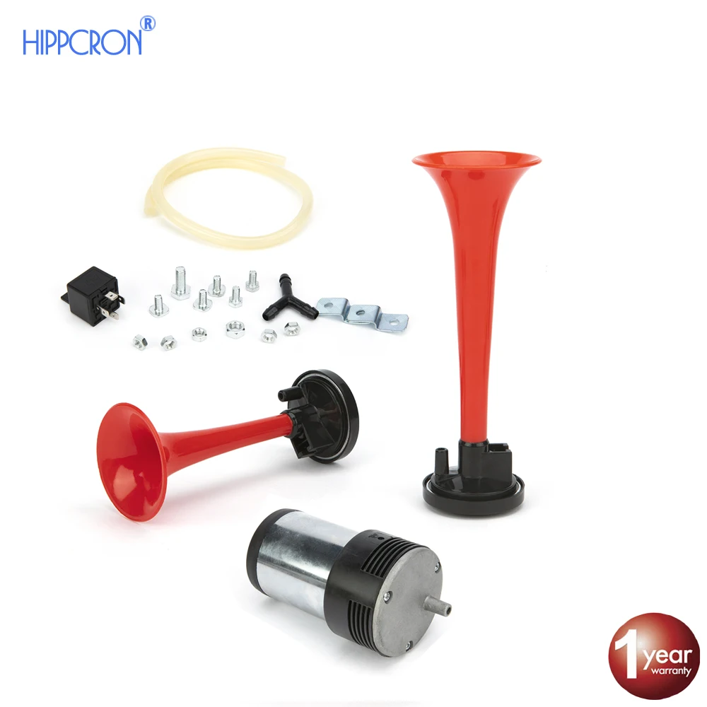 Hippcron Air Horn 115 дБ сирена 12 В красный комплект из улиток громкий для автомобиля