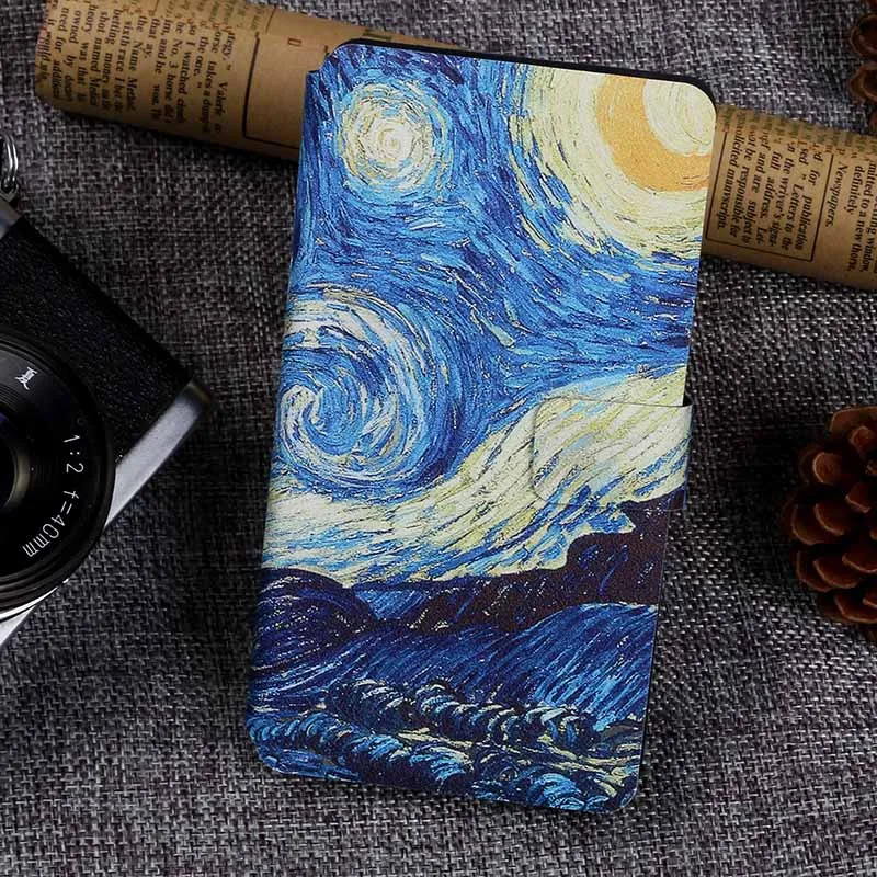 Флип-чехол для телефона для Xiaomi Redmi 4 A X Pro Note 4 X C S mi Painting fundas кошелек Стильный чехол для Xio mi 4A 4X 4Pro 4C 4S mi 4 - Цвет: Starry Night