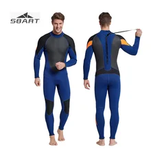 SBART Men 3mm Neoprene winter warm Wetsuit Patchwork Surf Spearfishing One Piece Swimsuit Scuba Long Sleeve Back Zip Diving Suit new scr neoprene 3mm camouflage one piece diving suit surf suit warm waterproof wetsuit for male size s xxl