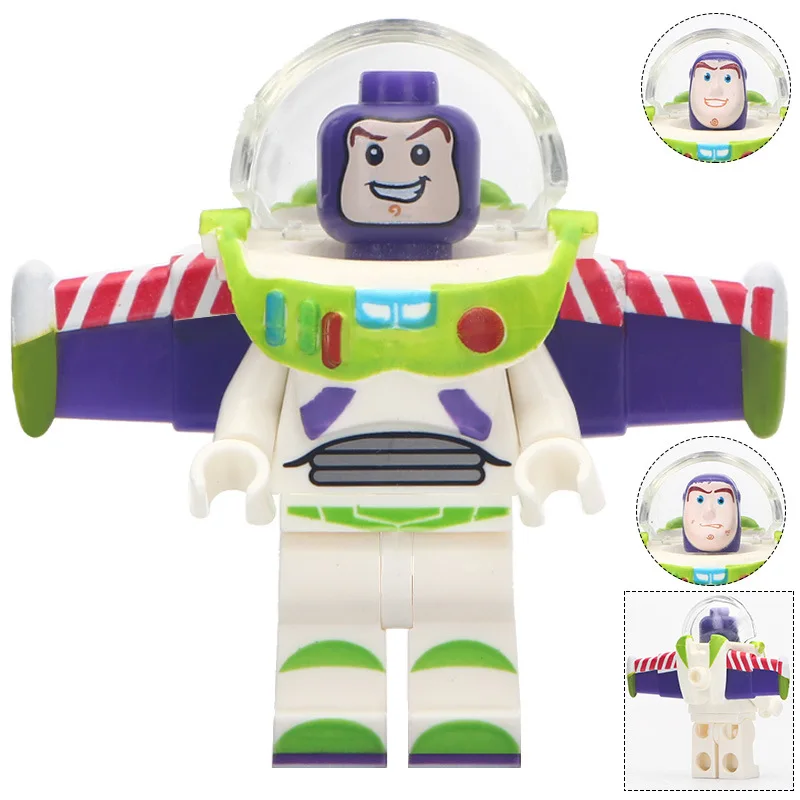 Compatible Legoing Buzzlightyear Minifigs Building Blocks Toys for Boys 2019 New 3 Heads Buzz Lightyear Figurine Assembling Toys Compatible Legoing Buzzlightyear Minifigs Building Blocks Toys for Boys 2019 New 3 Heads Buzz Lightyear Figurine Assembling Toys