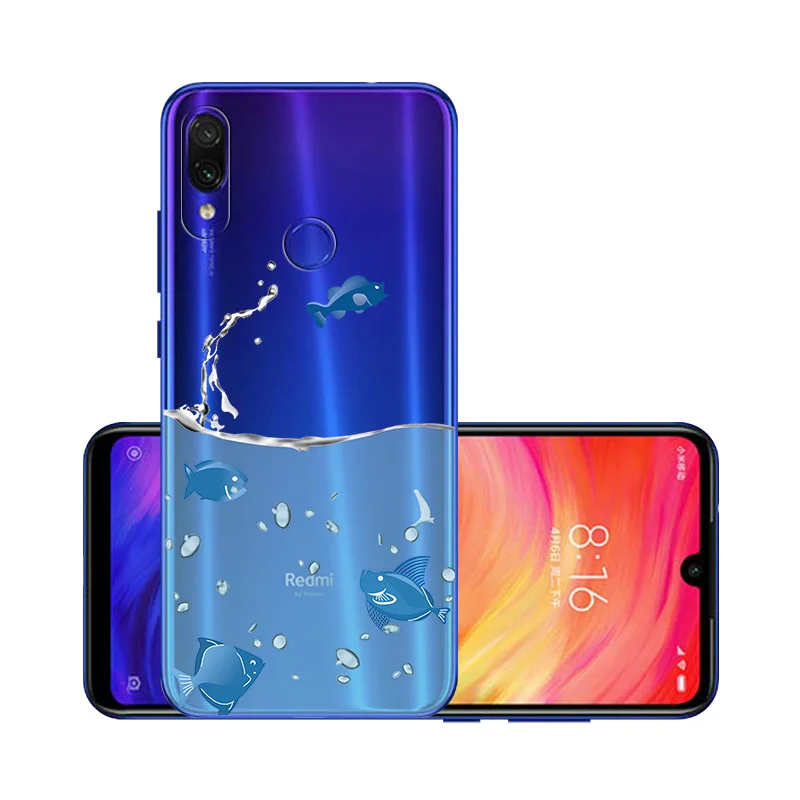 Для Xiaomi Redmi Note 7 5 Pro силиконовый прозрачный Футляр окрашенный для Xio mi Red mi 7 7A 6 6A mi A2 Lite 9T K20 чехлы чехол на ксиоми редми нот 7 - Цвет: W026