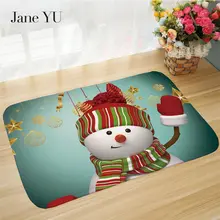 JaneYU гостиная спальня скользкая пыль всасывающий коврик Рождественская серия с принтом снеговика коврик для ванной комнаты
